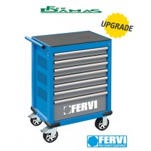 CARRELLO COMPLETO DI 142 UTENSILI PER L'AUTOMOTIVE FERVI ART.C960/AM01